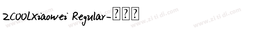 ZCOOLXiaoWei Regular字体转换